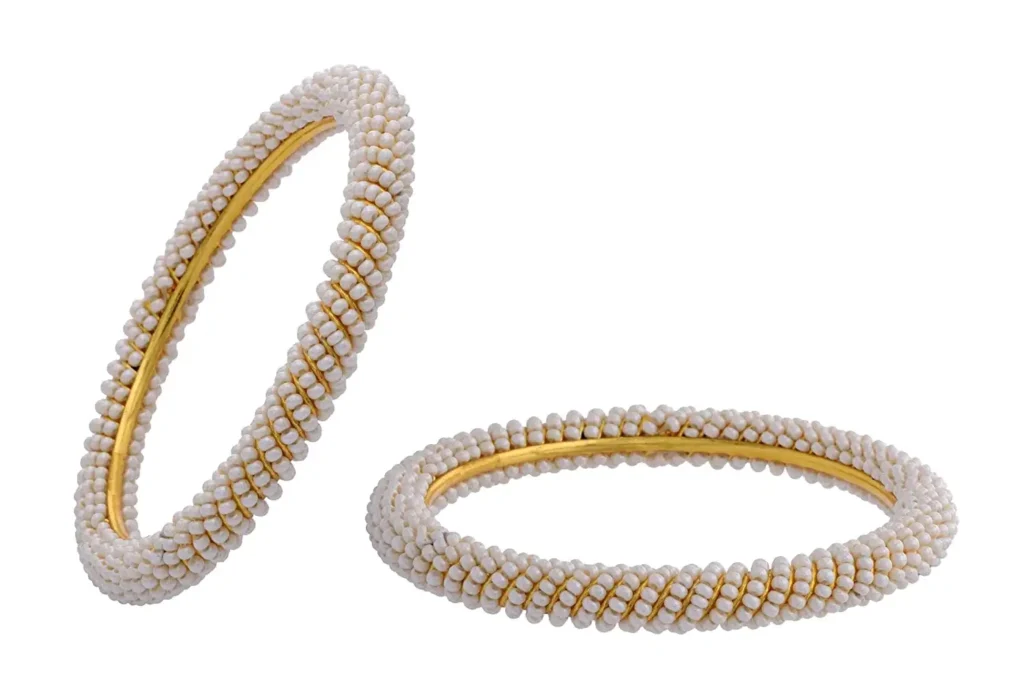Elegant Pearl Beaded Bangles