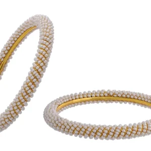 Elegant Pearl Beaded Bangles
