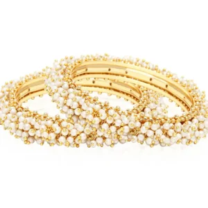Royal Pearl Charm Bangles