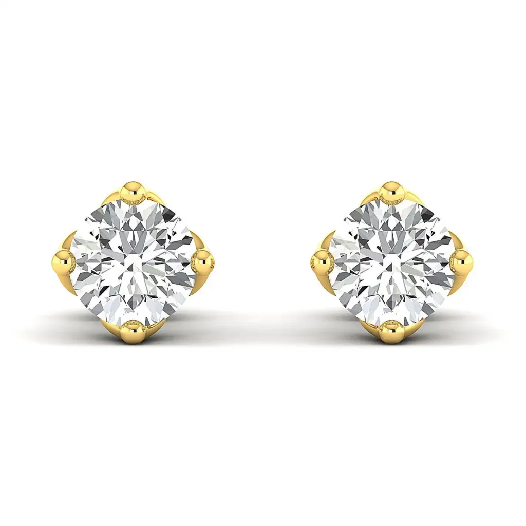 Classic Diamond Solitaire Stud Earrings