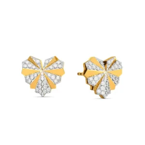 Radiant Diamond Blossom Stud Earrings