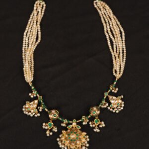 Royal Green Kundan Pearl Necklace